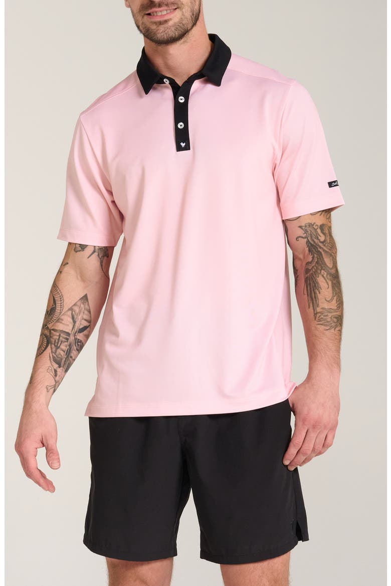 Rose Quartz Piqué Knit Performance Golf Polo, Main, color, ROSE QUARTZ