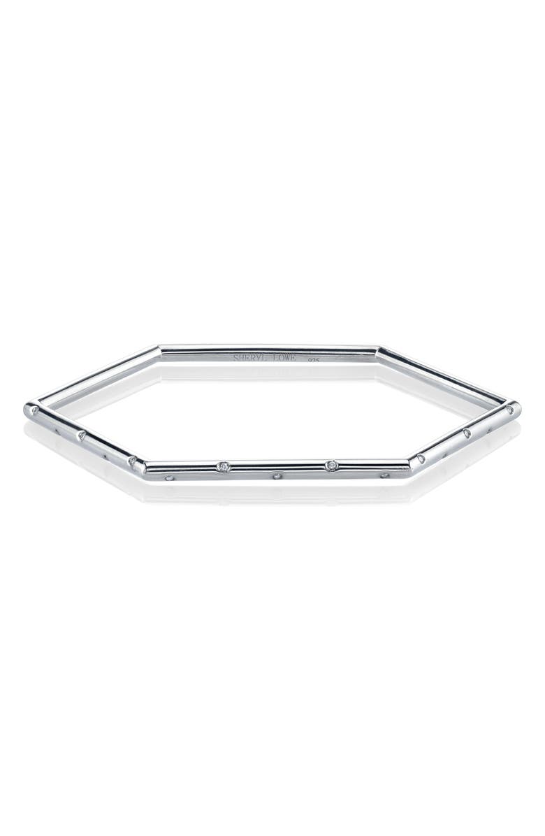 Sheryl Lowe Scatter Pavé Diamond Hexagon Bangle, Alternate, color, 