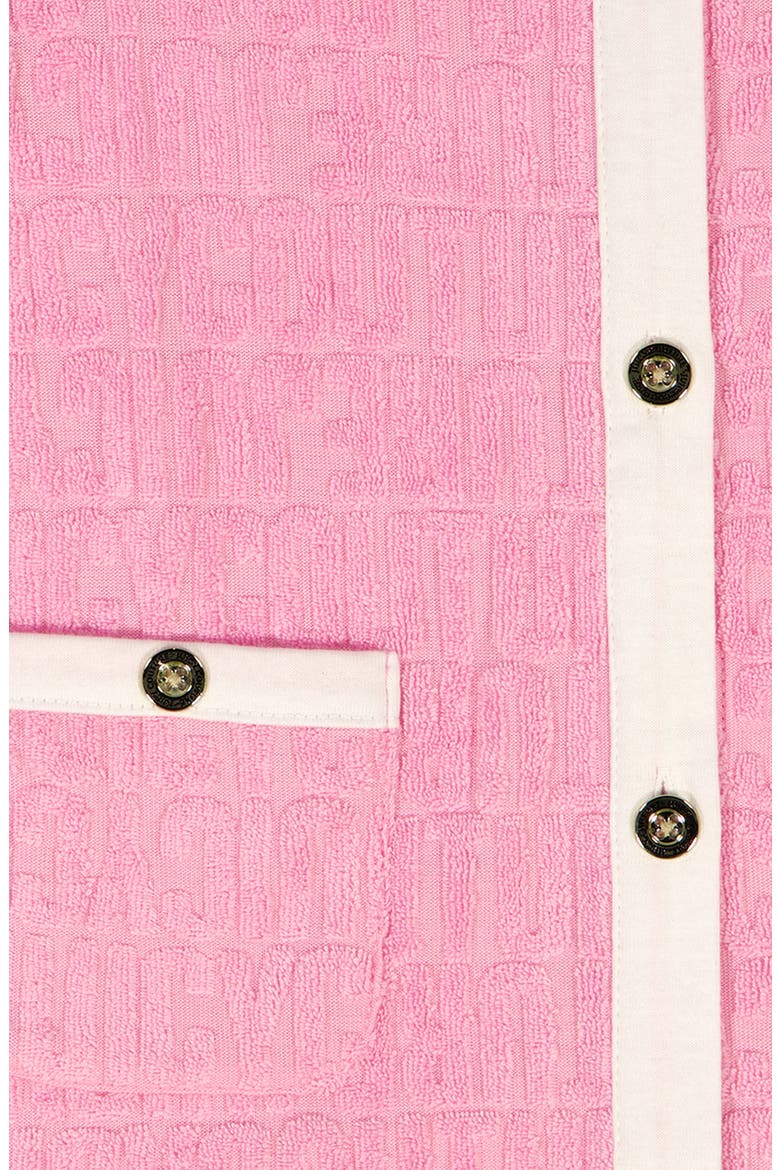 Kids' Sleeveless Button Front Terry Dress, Alternate, color, PINK MULTI