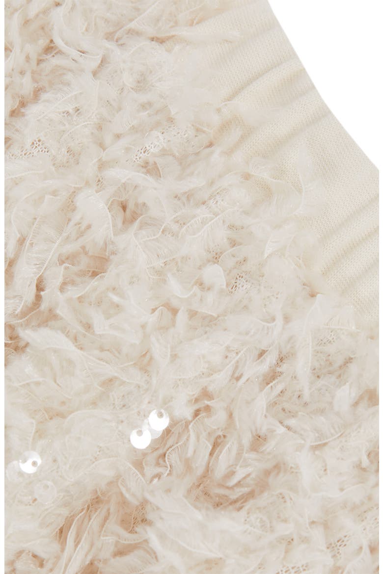 Kids' Roxy Sequin Fringe Skirt, Alternate, color, IVORY