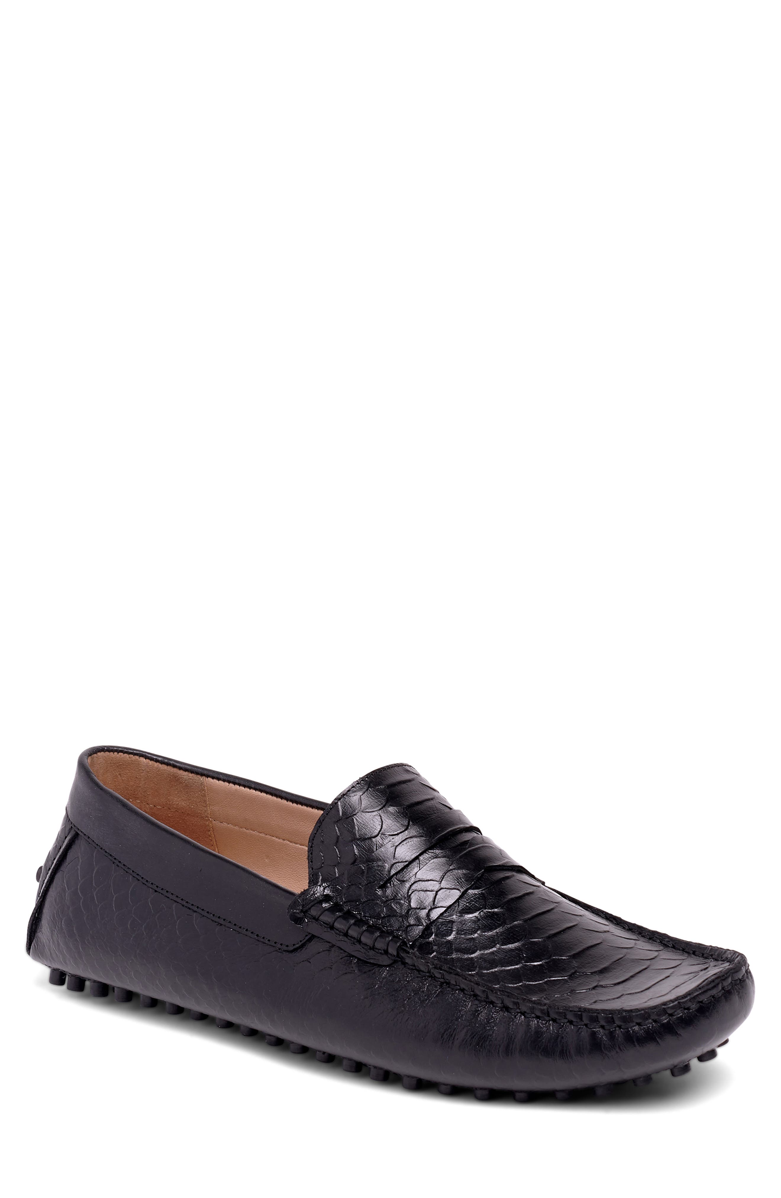 CARLOS SANTANA Jorde Snake Embossed Driver Loafer