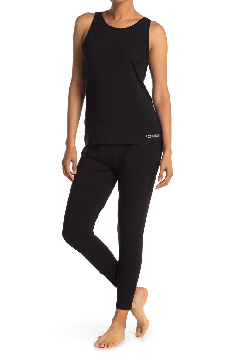 Tank & Joggers 2-Piece Pajama Set, Main, color, UB1 BLACK