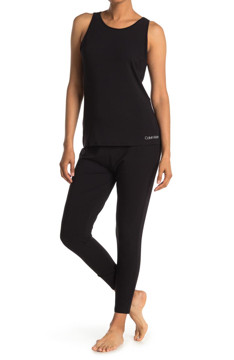 Calvin Klein Tank & Joggers 2-Piece Pajama Set, Main, color, Ub1 Black