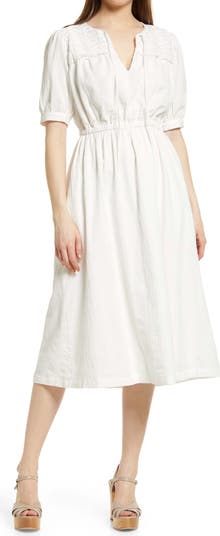 NO MATTER WHERE I GO WOVEN MIDI DRESS main image 1