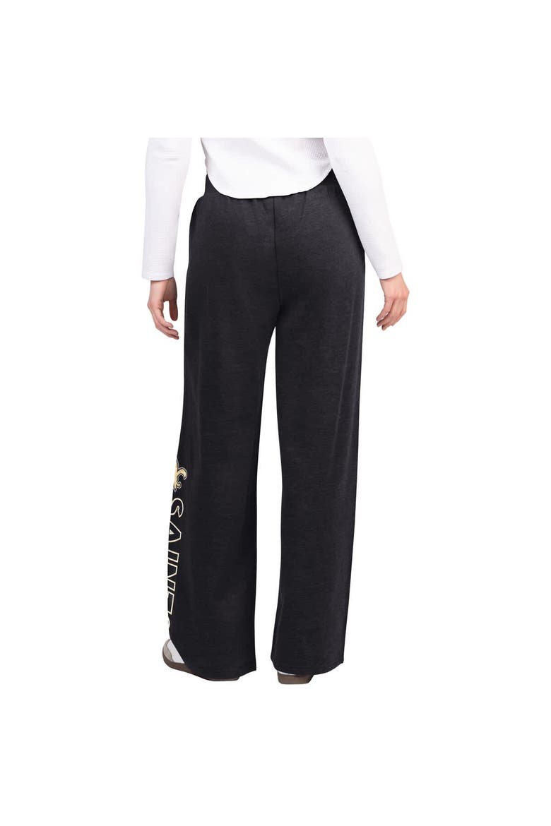 Women's G-III 4Her by Carl Banks Black New Orleans Saints Field Wide Leg Sweatpants, Alternate, color, Black