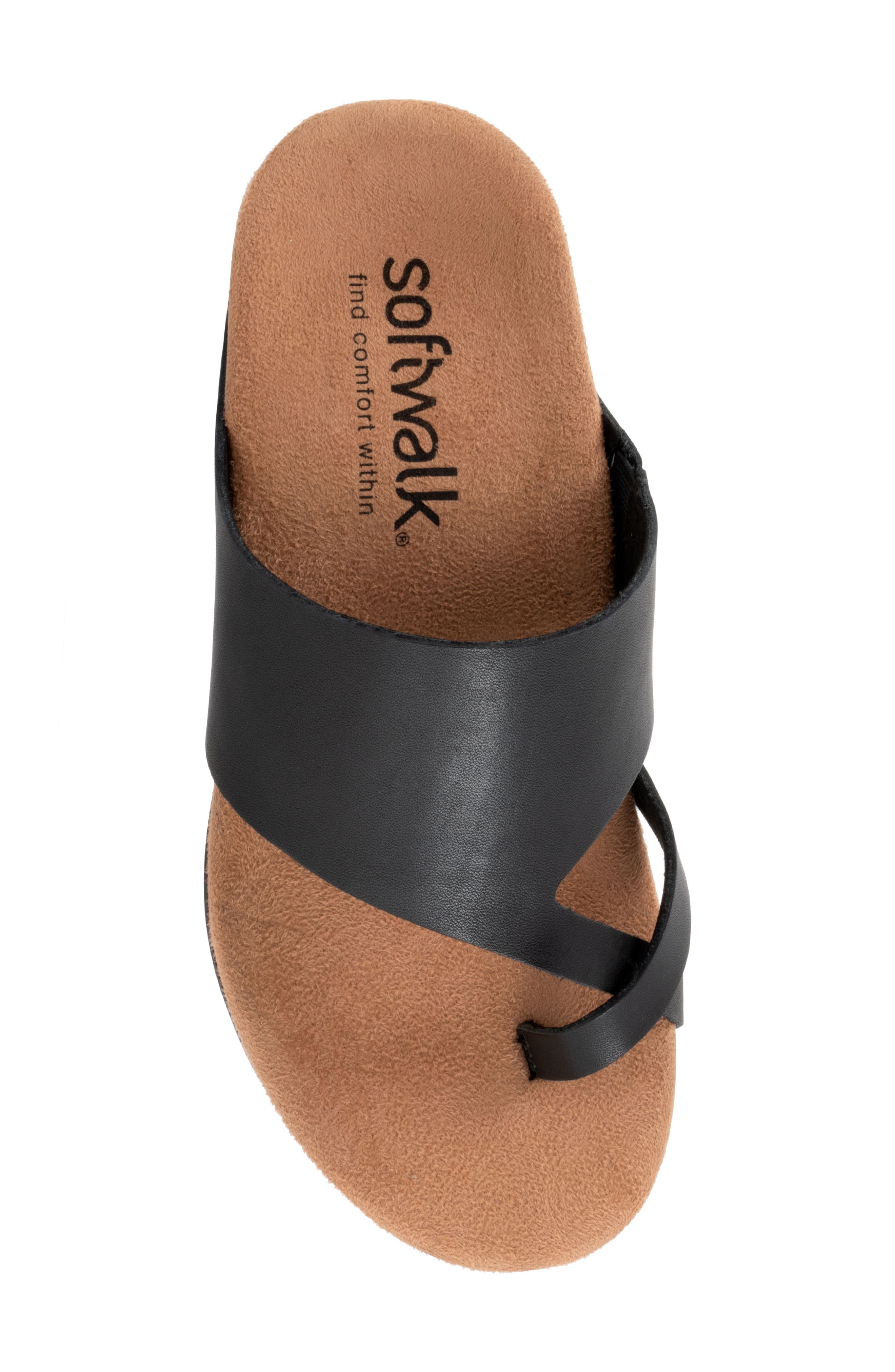 SoftWalk<sup>®</sup> Blaine Slide Sandal, Alternate, color, Black