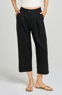 WAYF Stevie Linen Blend Crop Pants
