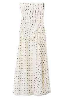 Ruched Strapless Maxi Dress