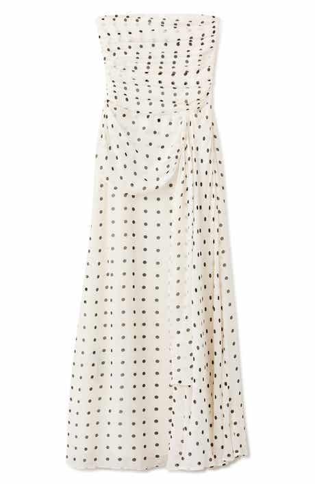Ruched Strapless Maxi Dress