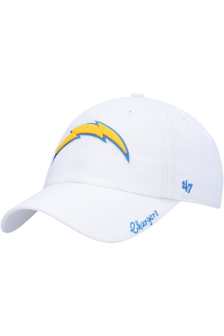 Women's '47 White Los Angeles Chargers Miata Clean Up Logo Adjustable Hat, Main, color, White