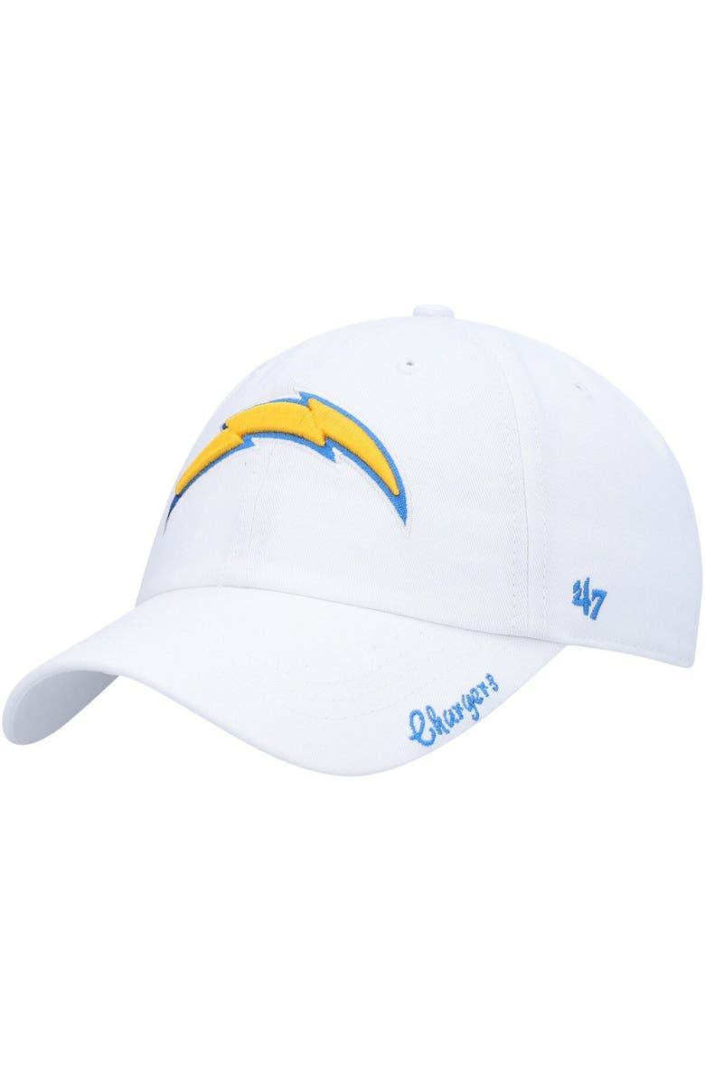 '47 Women's '47 White Los Angeles Chargers Miata Clean Up Logo Adjustable Hat, Main, color, White