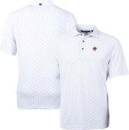 Cutter & Buck Men's Cutter & Buck White ECU Pirates Virtue Eco Pique Tile Recycled Polo