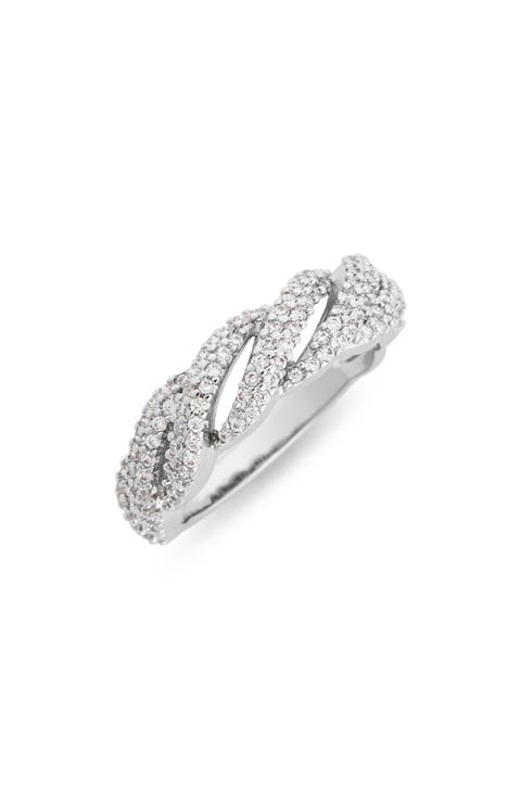 CZ Twist Pavè Ring