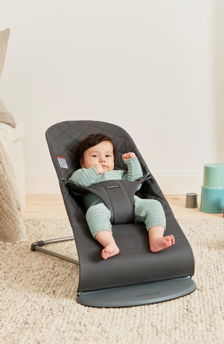 BabyBjörn Bouncer Bliss Convertible Quilted Baby Bouncer, Alternate, color, Anthracite