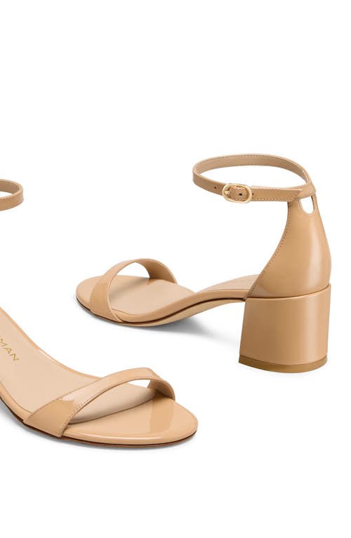Stuart Weitzman Nudist Block Heel Sandal In Brown