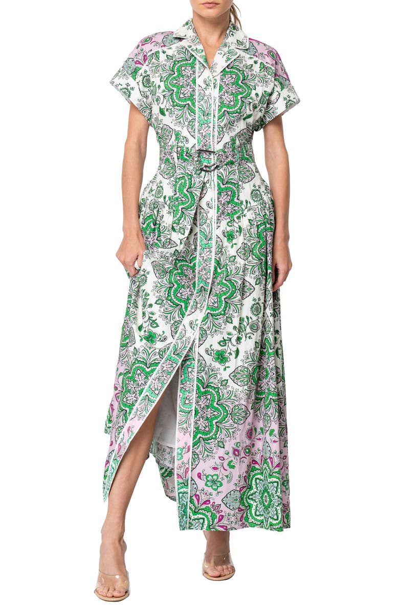 CIEBON Rosalyn Print Belted Maxi Dress, Main, color,