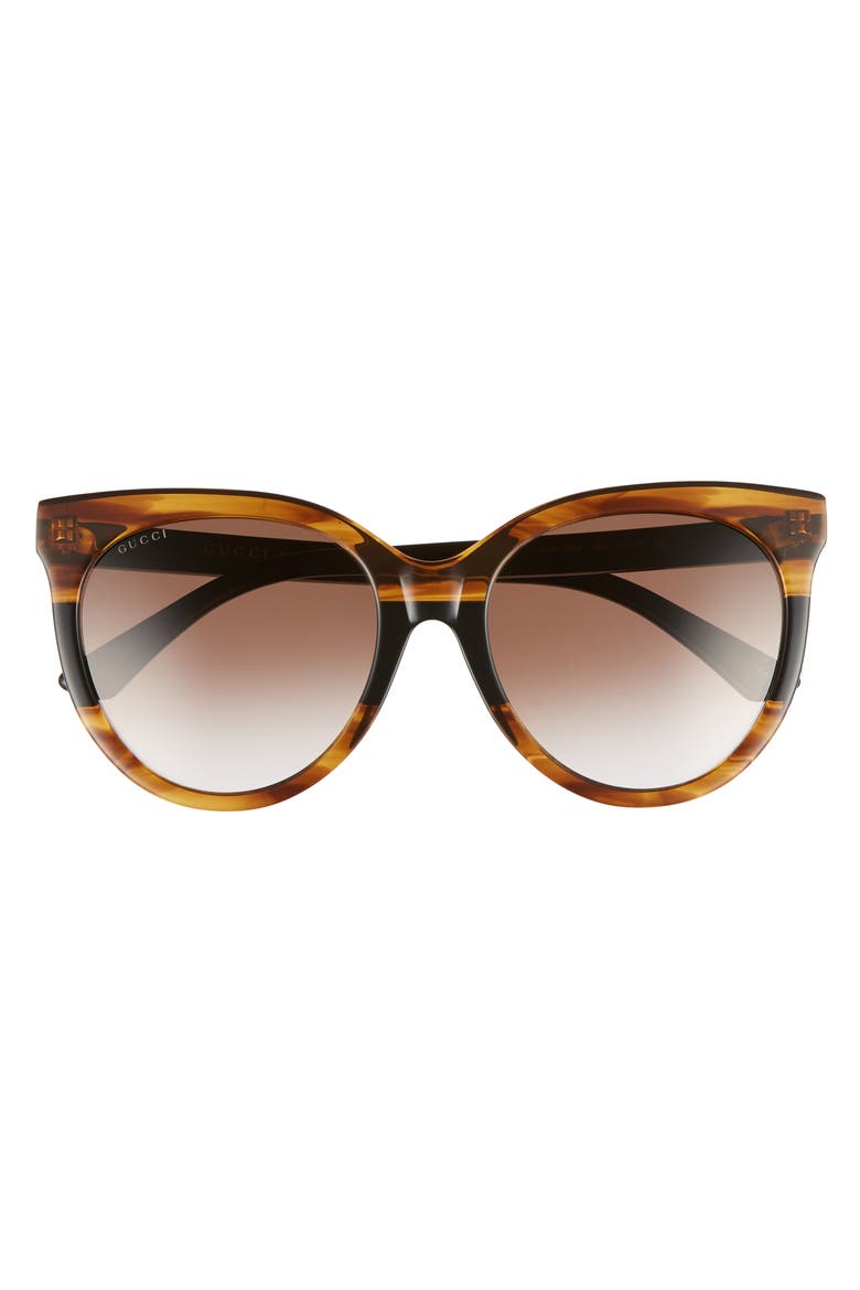 55mm Round Sunglasses, Alternate, color, SHINY HAVANA/ BLACK/ HAVANA