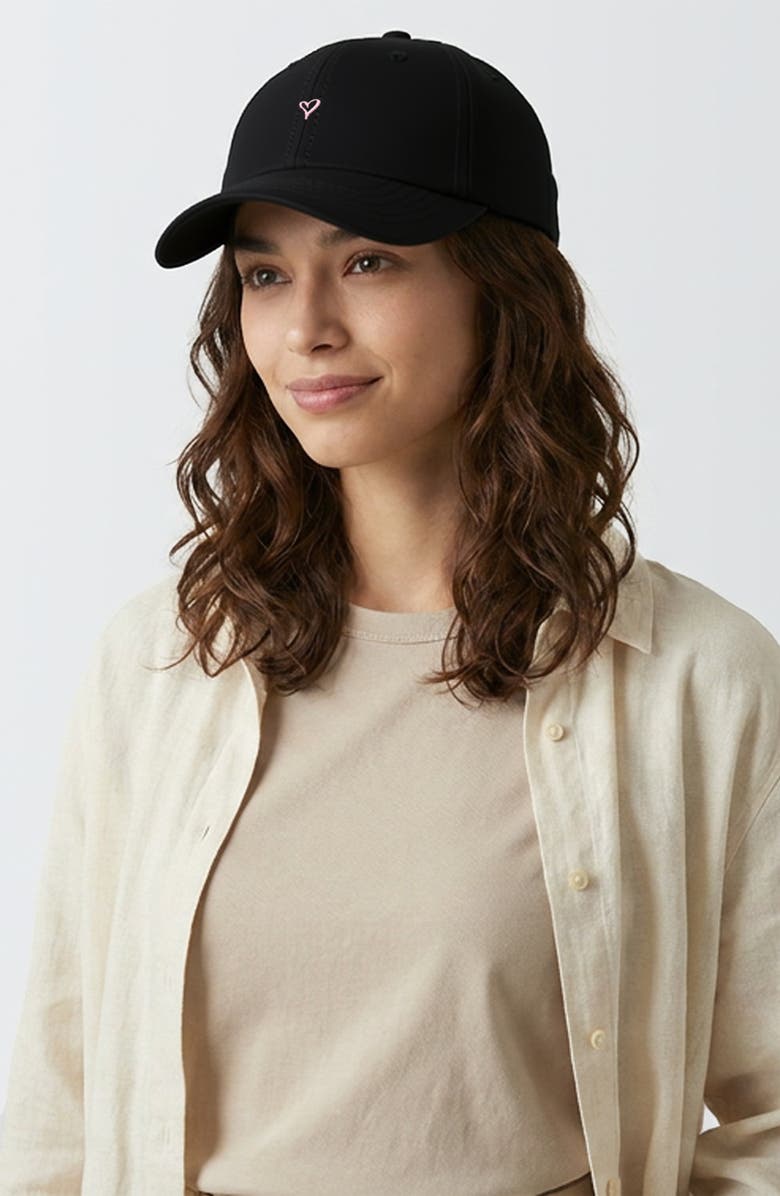 Dalix Mini Heart Dad Cap, Alternate, color, Black