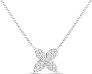Haus of Brilliance 10K White Gold 1/2 Cttw Diamond Marquise Shaped 4 Leaf Clover Pendant Necklace