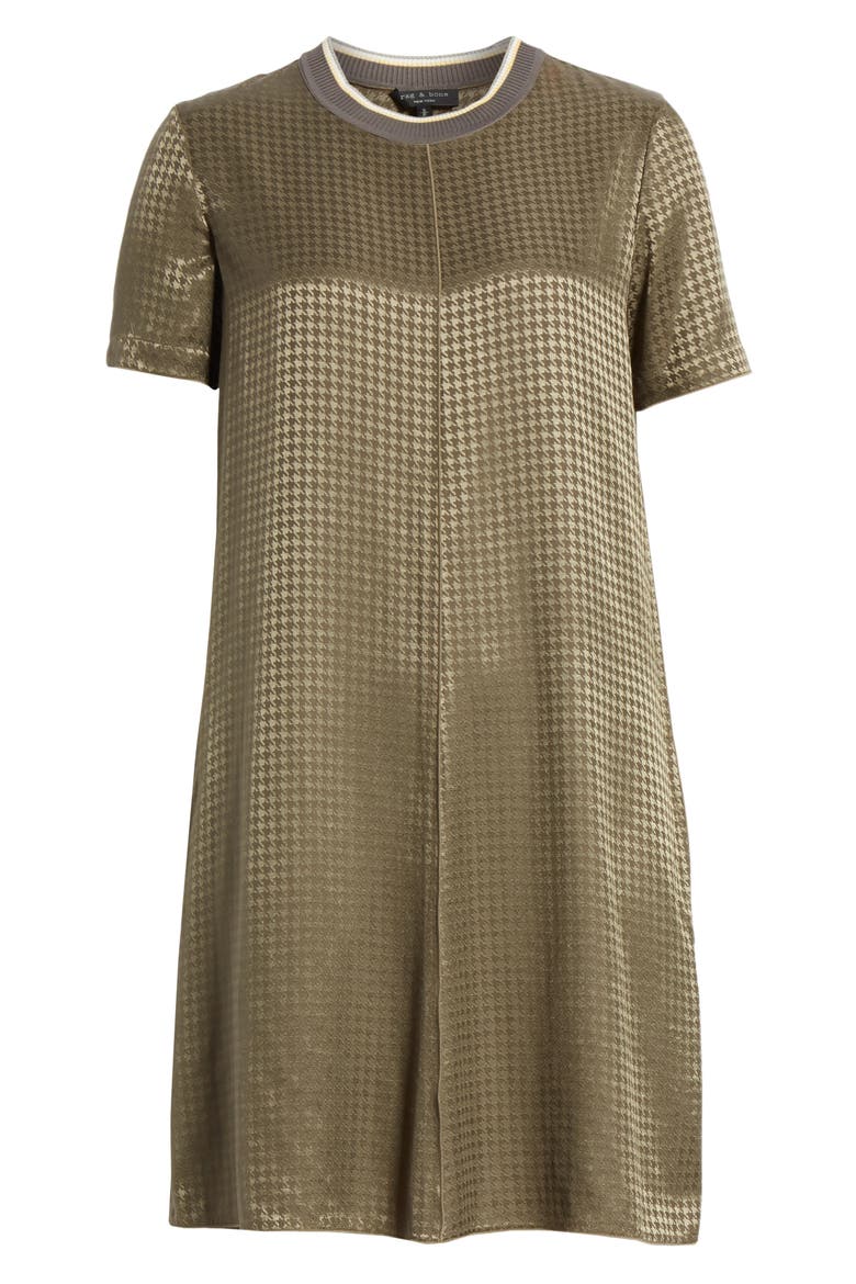 Ali Houndstooth Shift Dress, Alternate, color, OLIVE