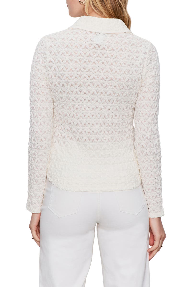 Sanctuary Dreamgirl Lace Button-Up Shirt, Alternate, color, Chalk