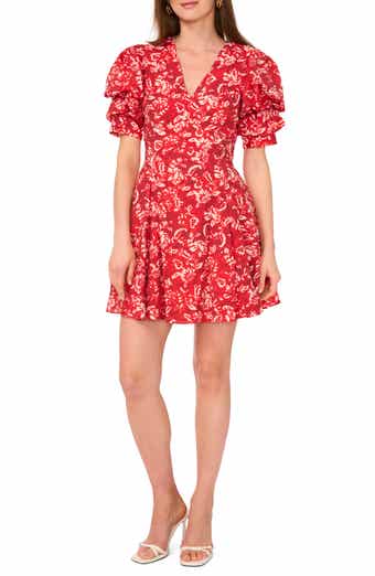 1.STATE Floral Fit & Flare Dress