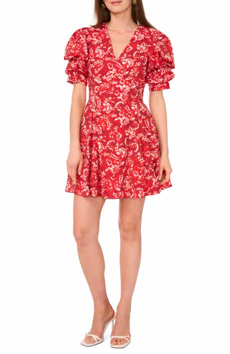 1.STATE Floral Fit & Flare Dress