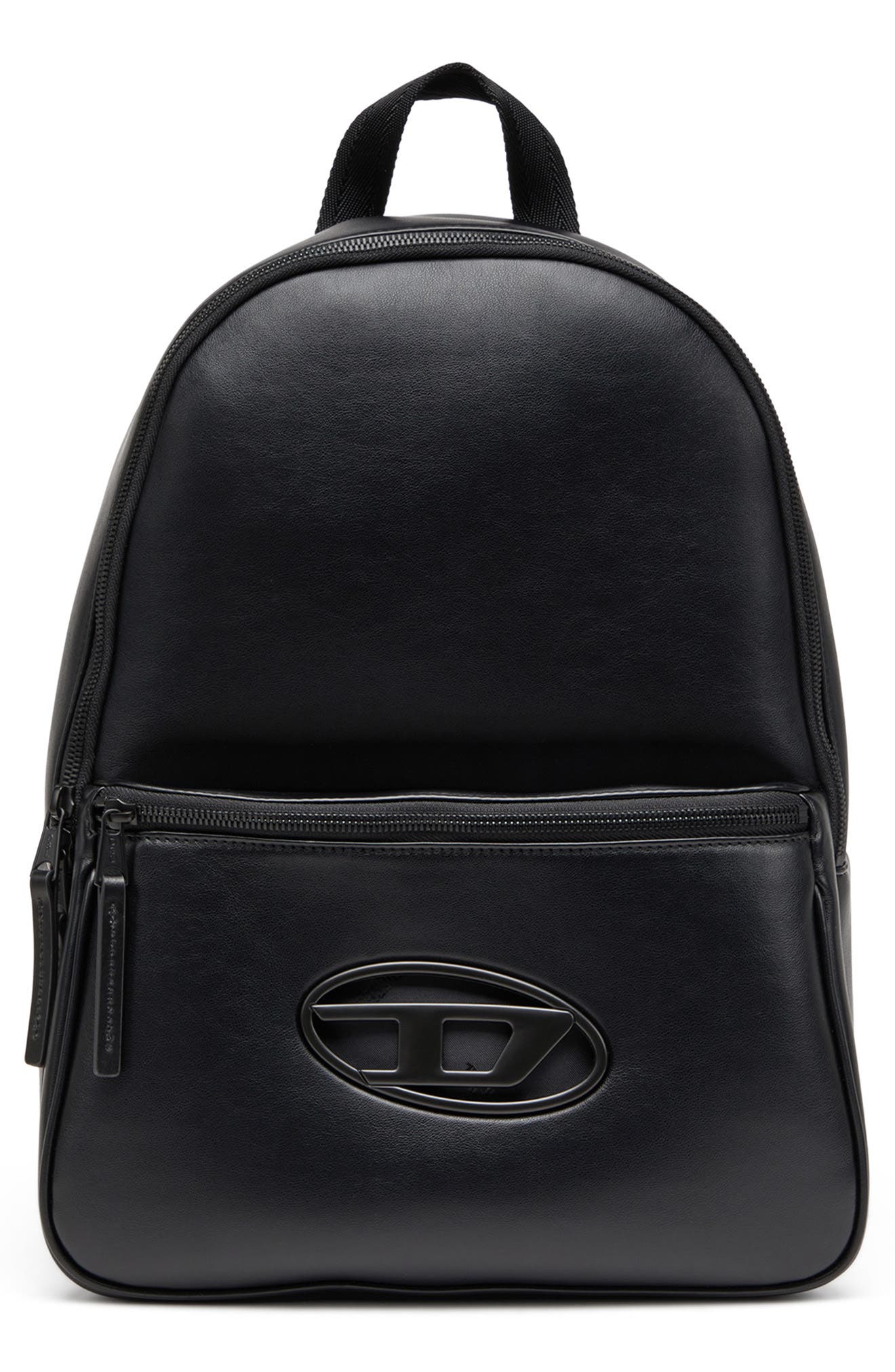 DIESEL<sup
®</sup
 Holi-D Faux Leather Backpack, Main, color, Black