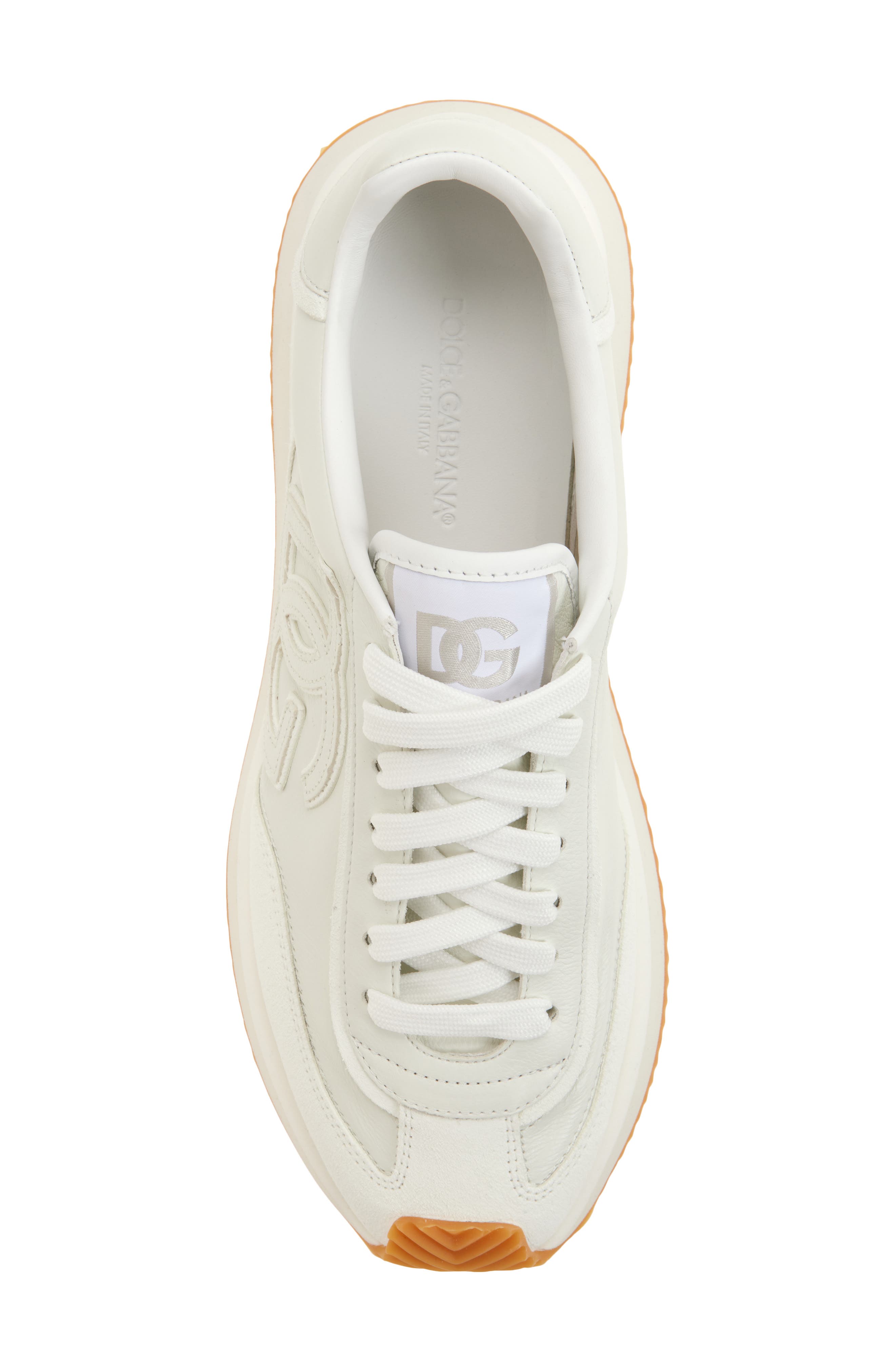 DG Cushion Sneaker, Alternate, color, BIANCO/ BIANCO
