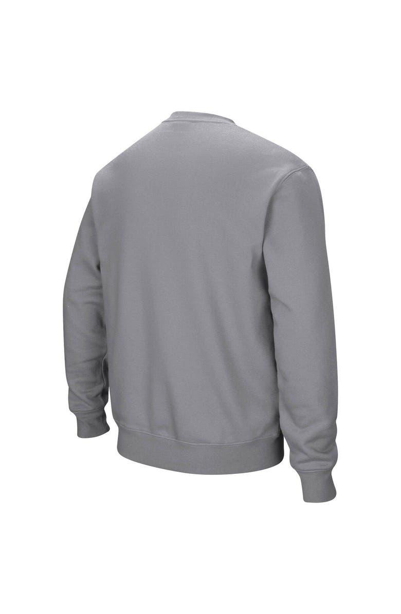 COLOSSEUM Men's Colosseum Heather Gray Nebraska Huskers Arch & Logo Pullover Sweatshirt, Alternate, color, Heather Gray