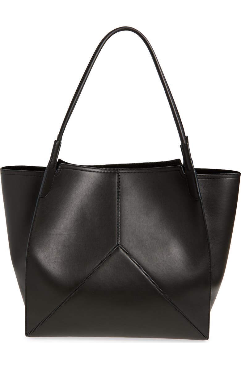 Victoria Beckham Victoria Leather Tote, Alternate, color, Black
