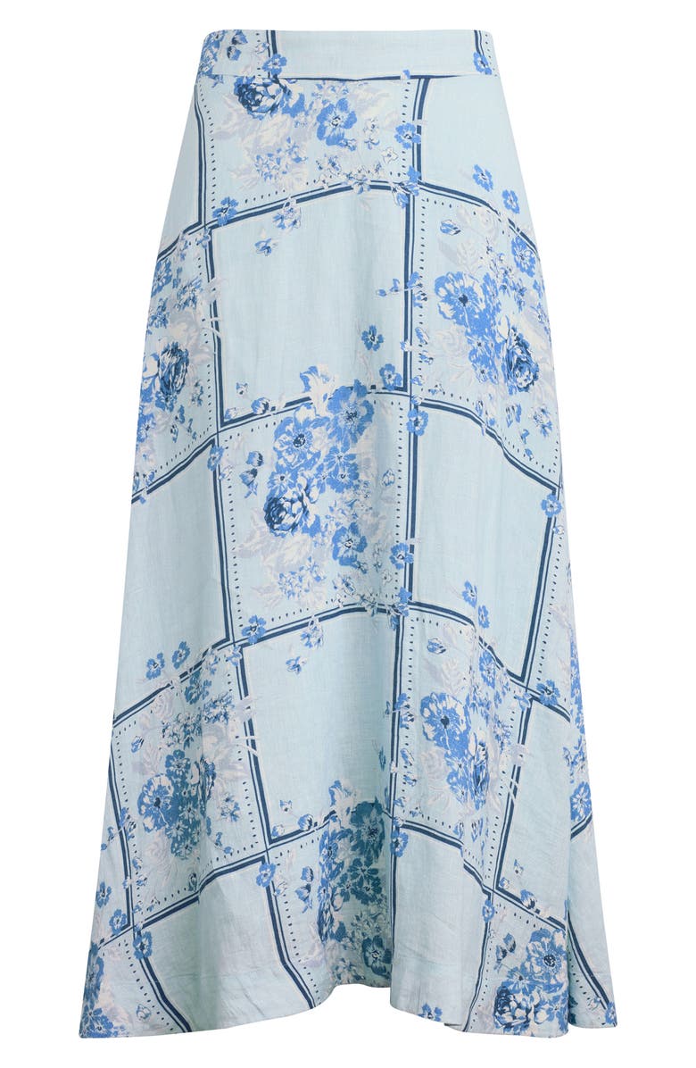 Favorite Daughter There For You Linen Maxi Skirt, Alternate, color, Floral Scarf