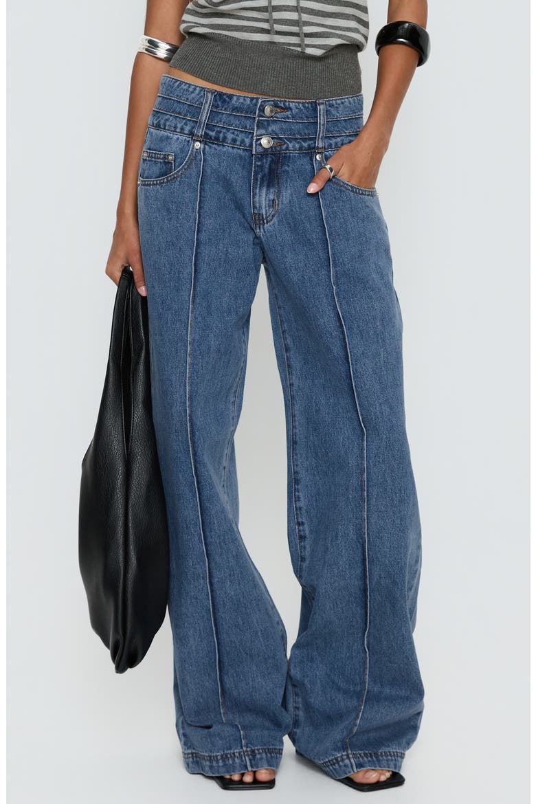 Hannalee Low Rise Wide Leg Jeans, Alternate, color, BLUE