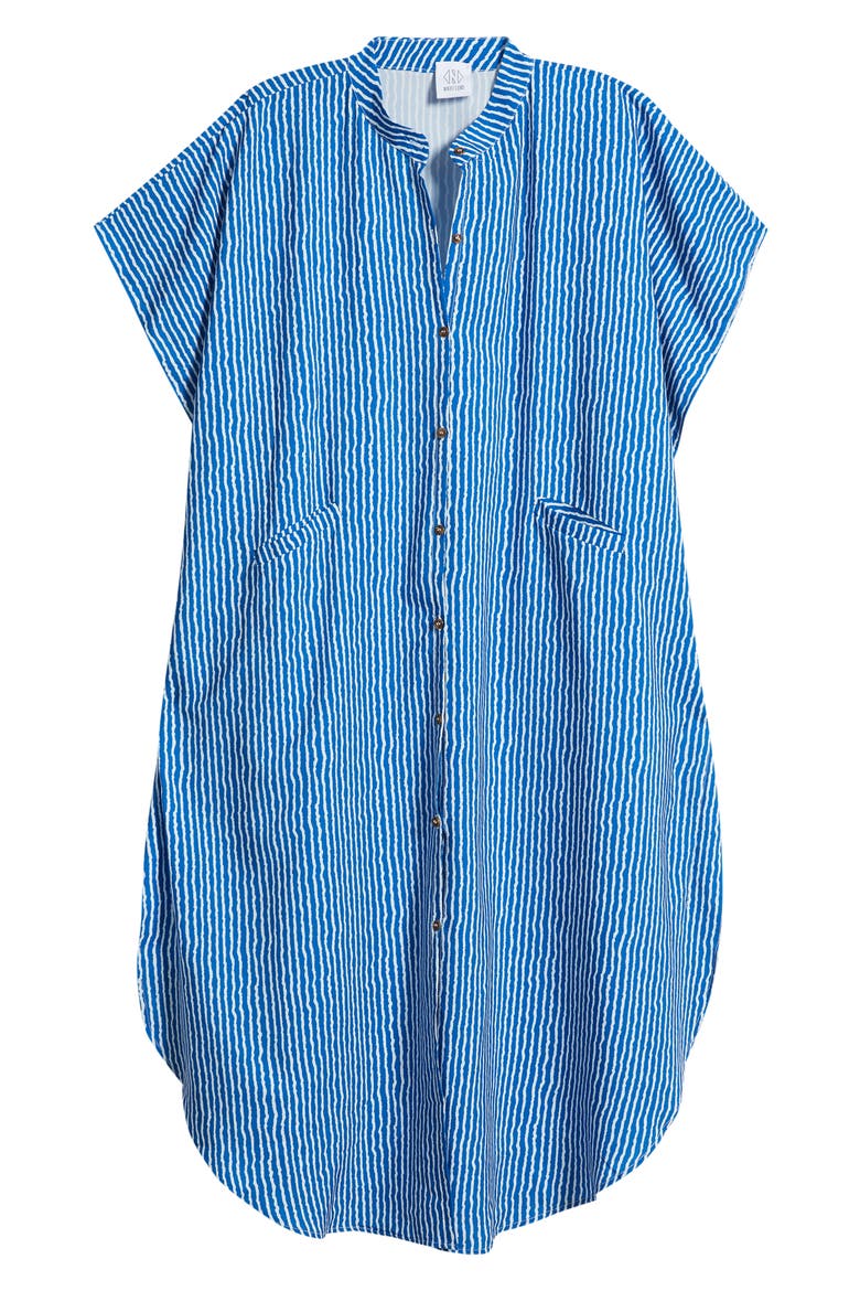 Tatjan Stripe Shirtdress, Alternate, color, BLUE