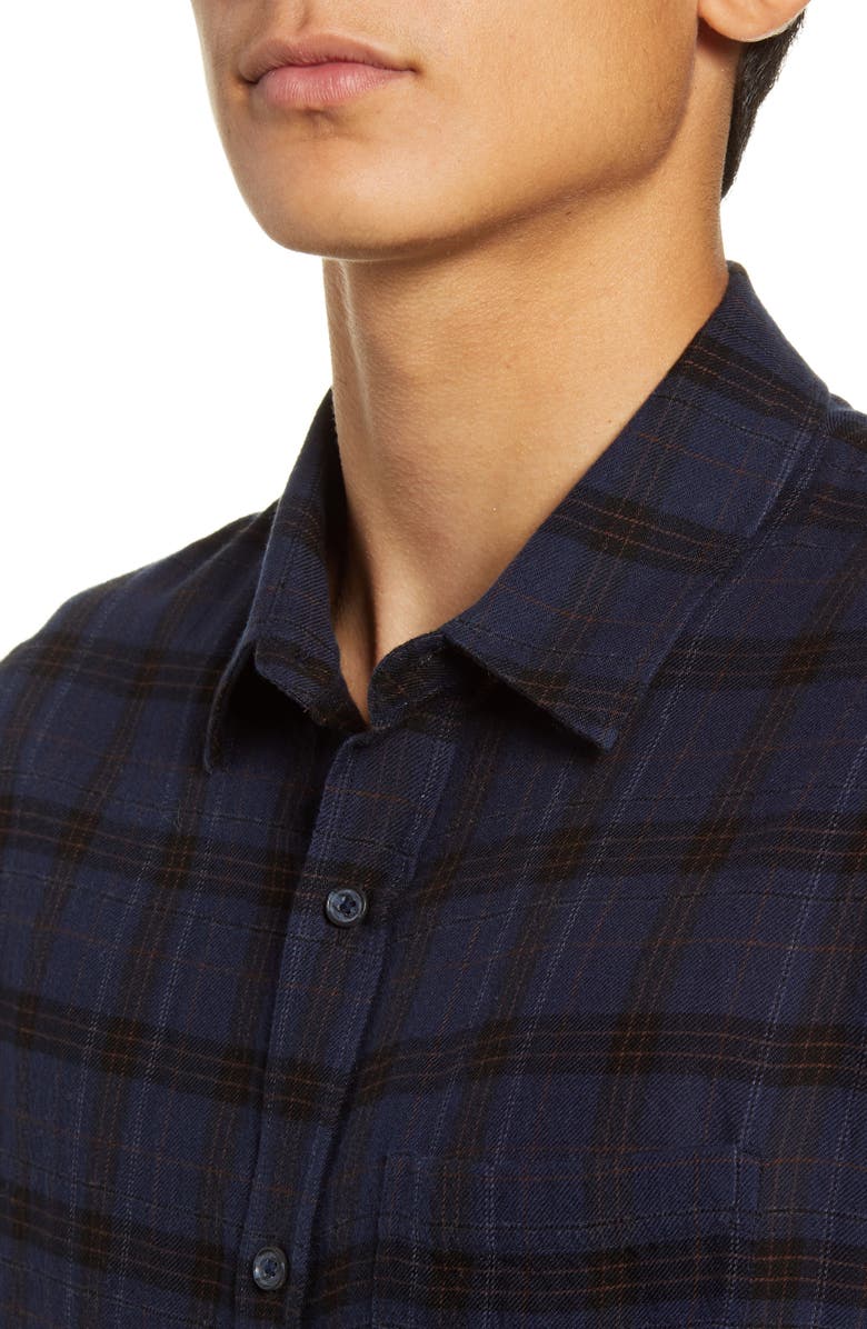 Vince Slim Fit Plaid Button-Up Shirt, Alternate, color, 