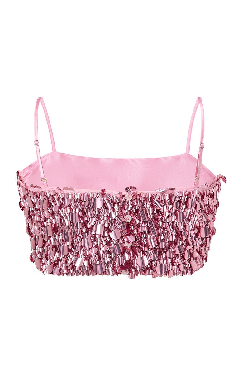 Davina Sequin Top, Alternate, color, Magenta Rose