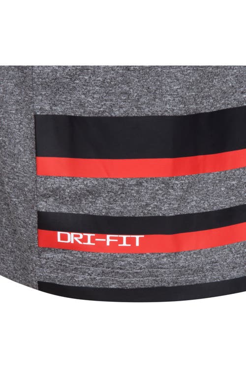 Shop 3 Brand Kids' Stripe Polo & Shorts Set (big Kid In Carbon Heather