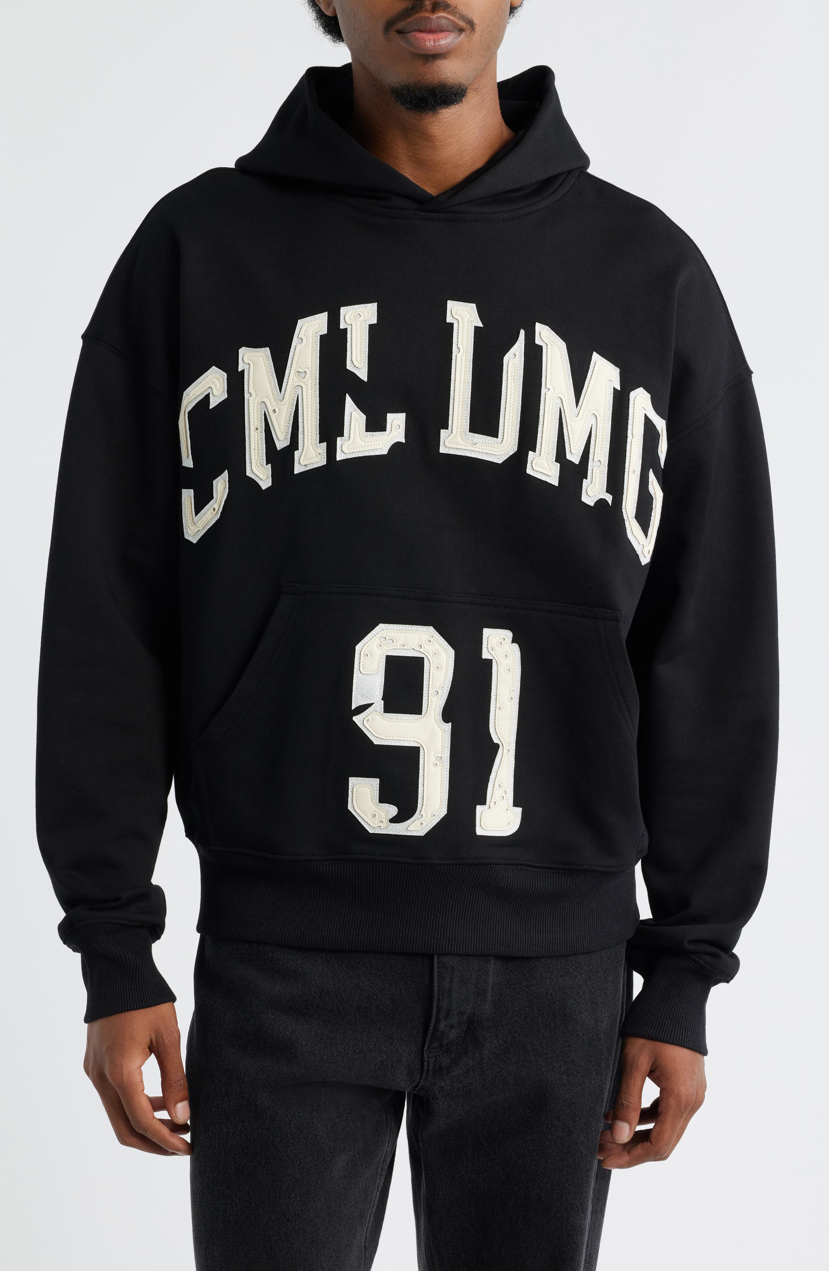 CRIMINAL DAMAGE Destroyed Logo Cotton Hoodie (Men) | Nordstrom