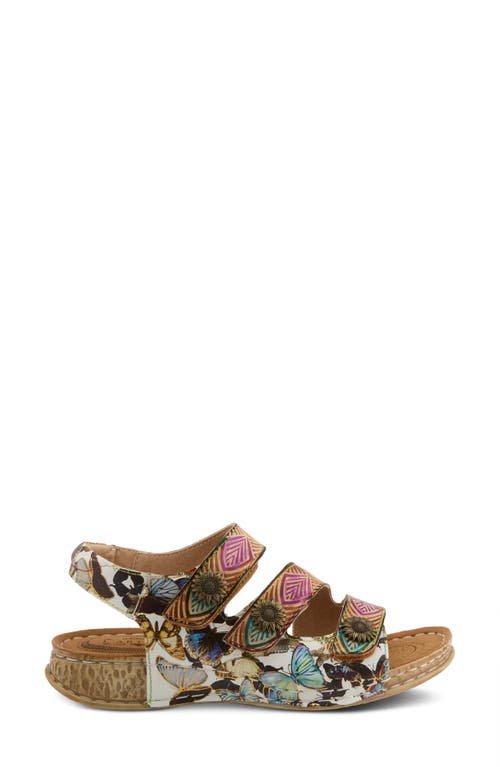 L'artiste By Spring Step Versa Slingback Wedge Sandal In Tan Multi