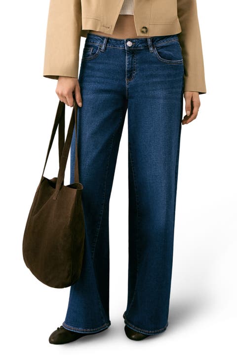 Low Rise Wide Leg Jeans