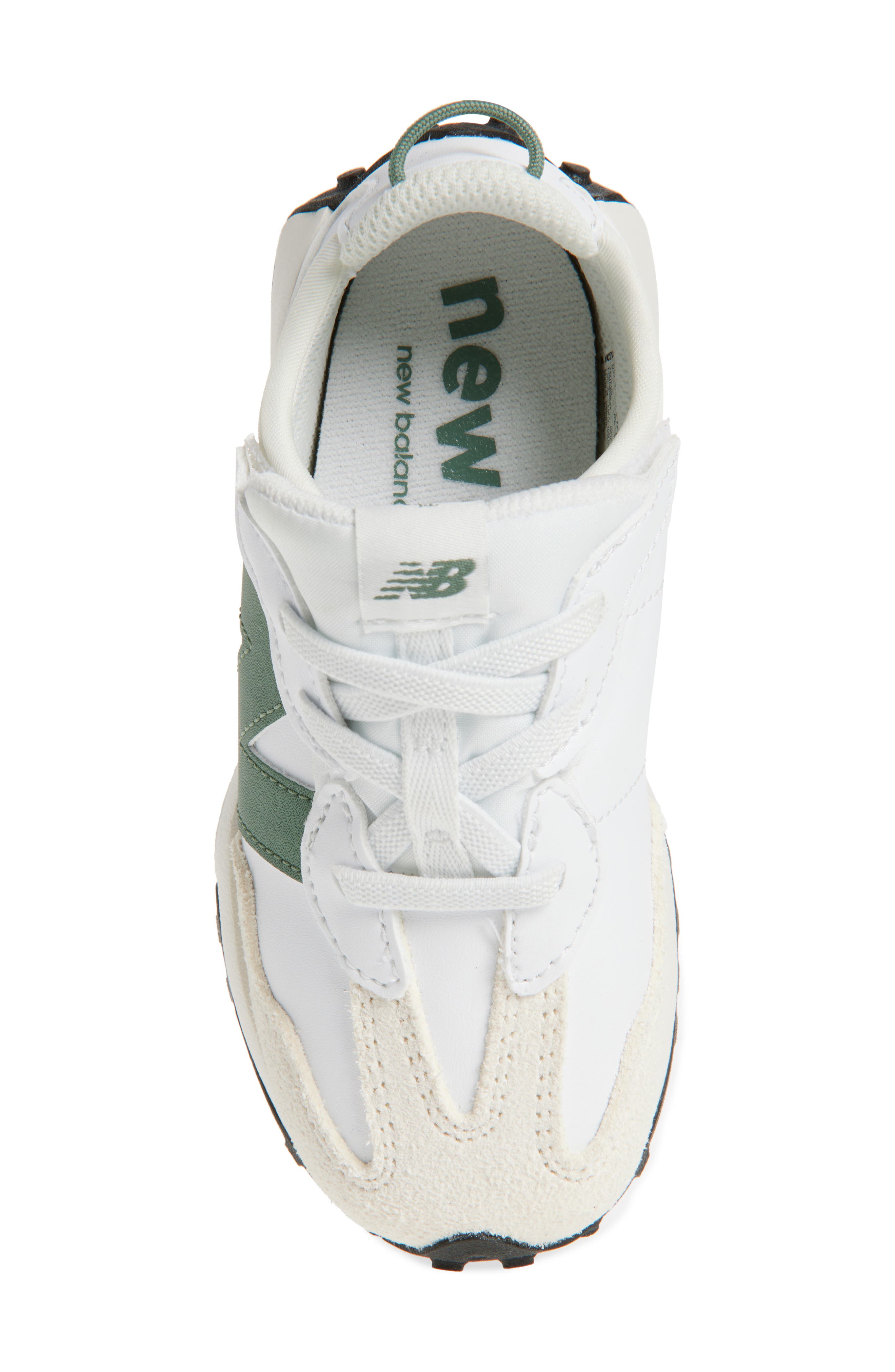 New Balance Kids' 327 Sneaker, Alternate, color, White/ Dark Juniper
