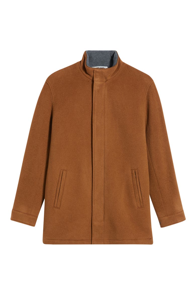 Crown Flex Merino City Coat, Main, color, DARK AMBER