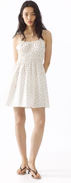 H&M Cotton dress with tie-top shoulder straps