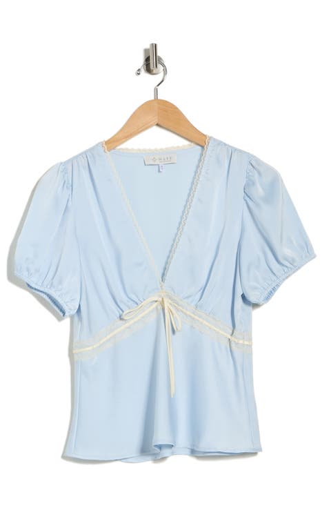 Puff Sleeve Peplum Top