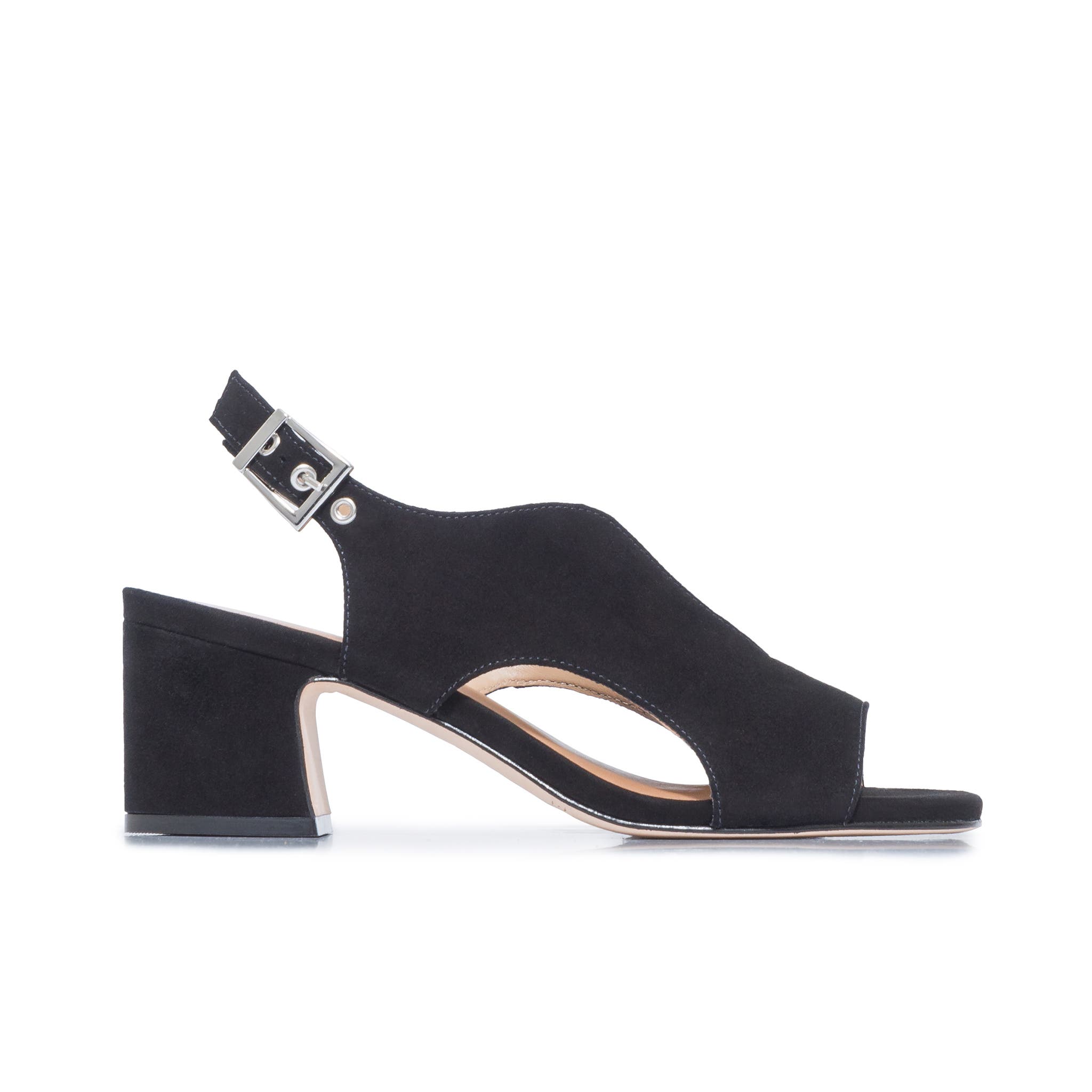 Bernardo Footwear Bedford Mid Heel Sandal, Alternate, color, Black