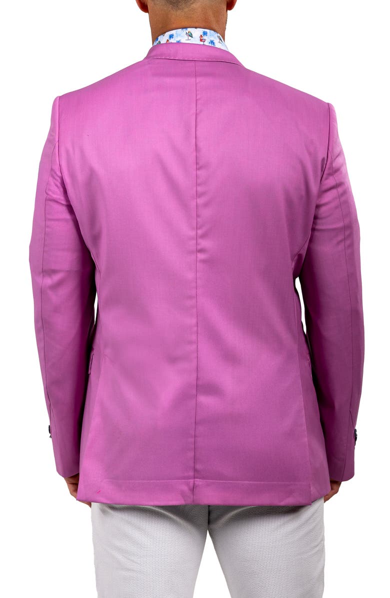 Maceoo Descartes Marthyr028 Purple Virgin Wool Peak Lapel Blazer, Alternate, color, Purple