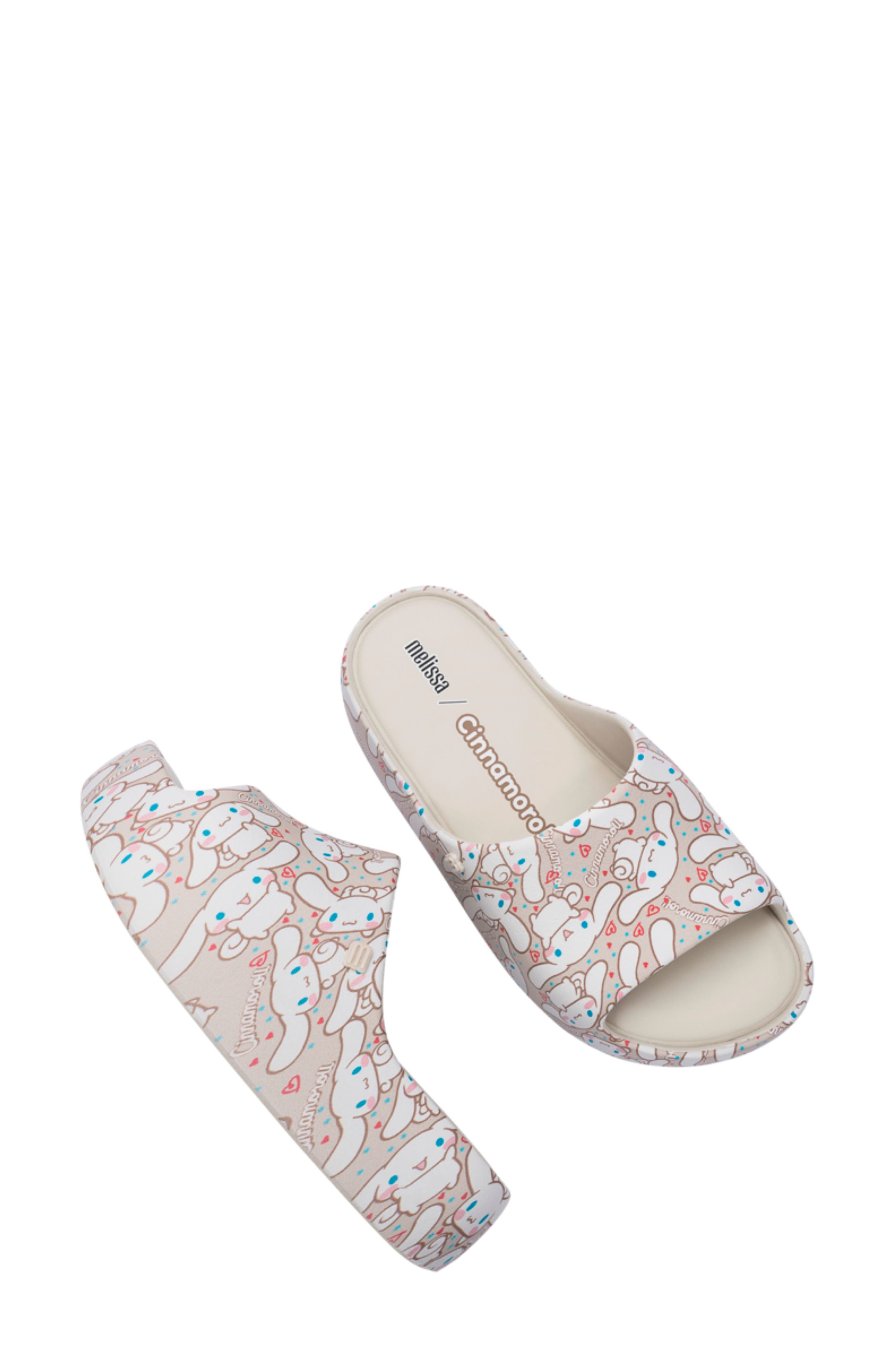 x Hello Kitty and Friends Platform Slide Sandal, Alternate, color, BEIGE/ BROWN