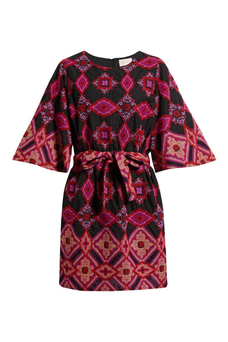 Daelyn Paisley Shift Minidress, Alternate, color, MAGENTA MULTI