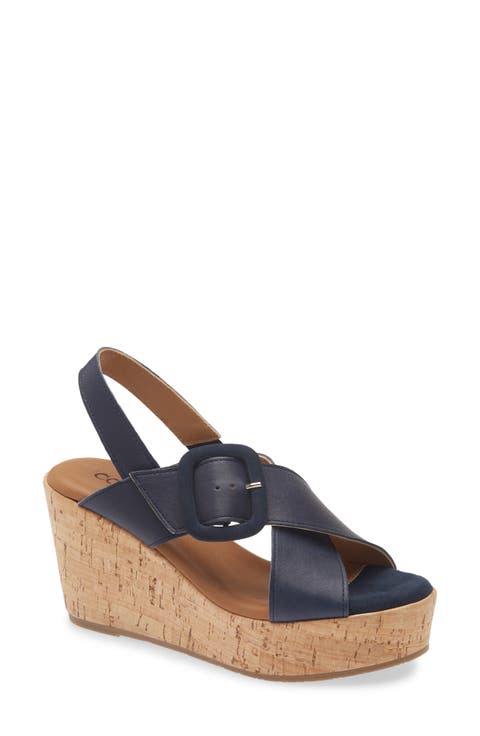 Dustin Slingback Platform Wedge Sandal (Women)
