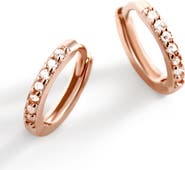 Mint & Lily Pave Huggie Hoop Earrings